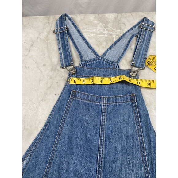 American Eagle Outfitters Bib Overall Shorts Women’s S Distressed Raw Hem - Picture 5 of 9